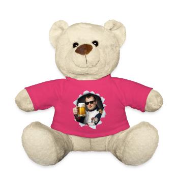 Napoleon hält ein Bier - Teddy - Pink - Vorne