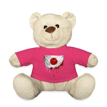Abtropfende Japan Flagge Kunst - Teddy - Pink - Vorne