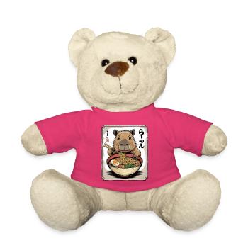 Capybara Ramen Bowl - Teddy Bear - pink - Front
