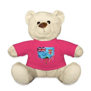 Drapeau dégoulinant des Fidji - Nounours - rose - Devant