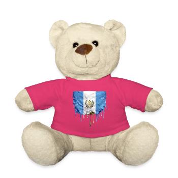 Guatemala Flagge Schmelz-Effekt - Teddy - Pink - Vorne