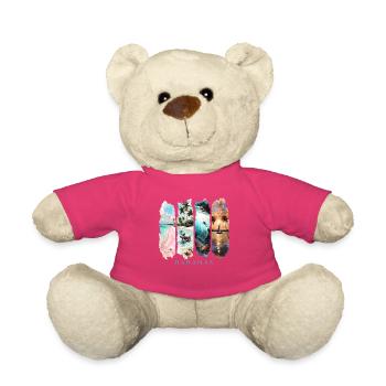 Bahamas Design – Motif plage et vacances en mer - Nounours - rose - Devant