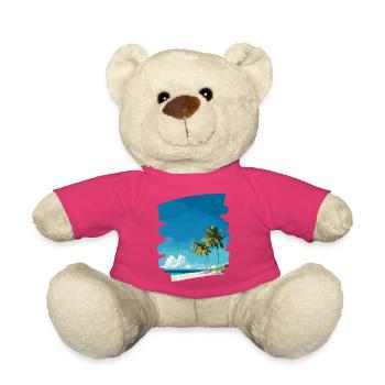 Tropische Palmen am Strand - Teddy - Pink - Vorne