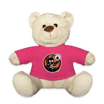 Affrontement de micro chat sur scène - Nounours - rose - Devant