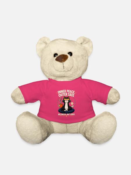 Innerer Frieden Äußere Frechheitskatze - Teddy - Pink