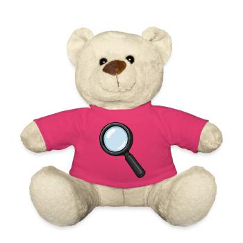 Magnifying Glass Illustration Magnifying Glass - Teddy Bear - pink - Front