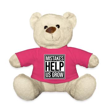 Mistakes Help Us Grow Lustig Motivational Wachstum - Teddy - Pink - Vorne