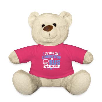 Conducteur de bus qui déchire - Nounours - rose - Devant