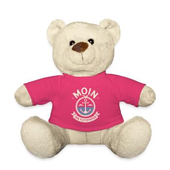 Moin Ihr Flitzpiepen Norddeutsch Hamburg Büro Moin - Teddy - Pink - Vorne
