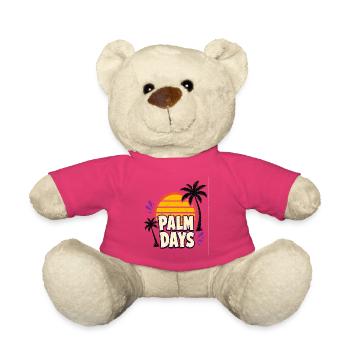 Palm Days – Couchers de soleil rétro et palmiers - Nounours - rose - Devant