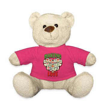 Mahjong Game Social Club Love Mahjong - Teddy Bear - pink - Front