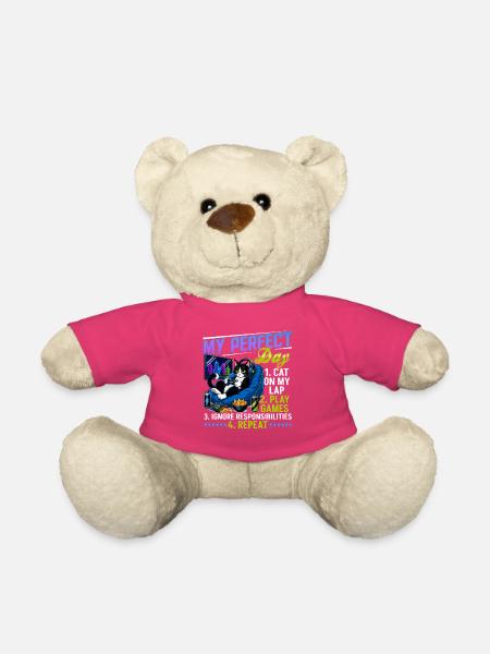 Gamer Gaming Cat Video Game - Teddy - Pink