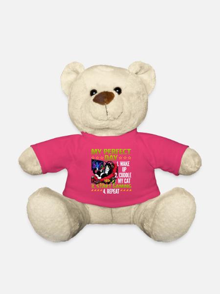 Gamer Gaming Cat Video Game - Teddy - Pink