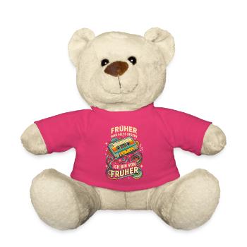 Retro Kassette Früher war alles besser - Teddy - Pink - Vorne