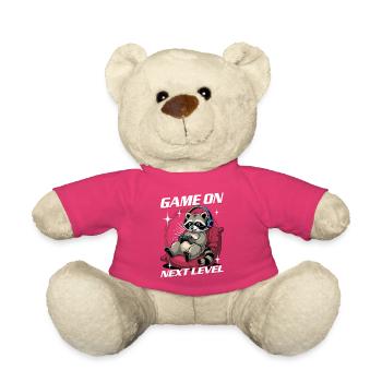 Gamer Gaming Raccoon Video Game - Teddy - Pink - Vorne