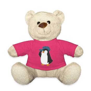 Penguin Hat - Teddy Bear - pink - Front