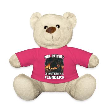Vikingsschiff im Flammenmeer - Teddy - Pink - Vorne