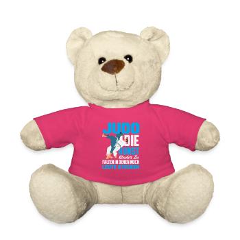 Judo Kunst Kleider Falten Lustiger Spruch - Teddy - Pink - Vorne