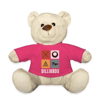 Billiards Vintage Panels - Teddy Bear - pink - Front