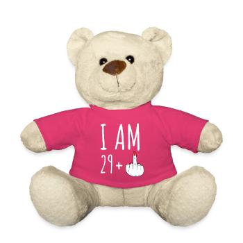 29 Plus 30 Geburtstag Frau Lustiger Spruch - Teddy - Pink - Vorne