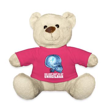 Fußball Fußballer Unheilbar Lustiger Spruch - Teddy - Pink - Vorne