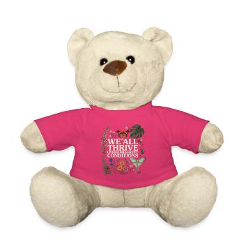 Wir alle gedeihen unter unterschiedlichen Bedingungen. Autismus - Teddy - Pink - Vorne