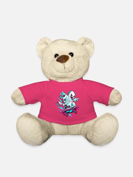 Neon Geist auf Skateboard - Teddy - Pink