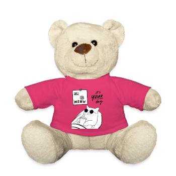 Dein Miautag: Entspann dich bei der Katze - Teddy - Pink - Vorne