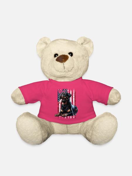 Rottweiler US Flagge - Teddy - Pink