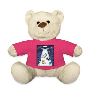 Katze UFO Entführung - Teddy - Pink - Vorne