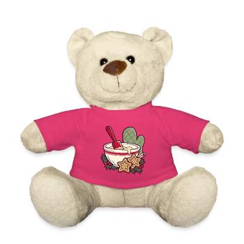 Kekszeit im Schüssel-Design - Teddy - Pink - Vorne