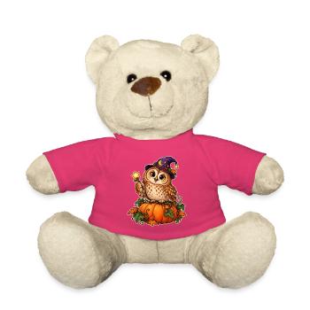 Kürbis-Zauberer-Eule - Teddy - Pink - Vorne