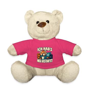 Ich hab’s neu gestartet – IT-Support Admin Spruch - Teddy - Pink - Vorne