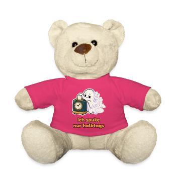 Ich spuke nur halbtags – Geist mit Stempelkarte - Teddy - Pink - Vorne