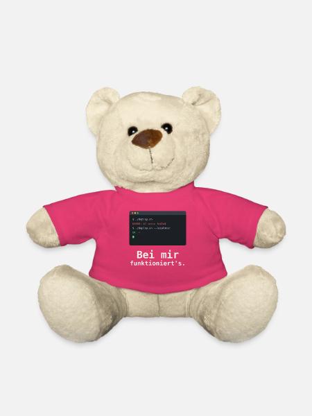 Bei mir funktioniert's - Programmierer Shirt - Teddy - Pink