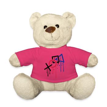 tropfen graffiti controller kontur cool X viereck - Teddy - Pink - Vorne