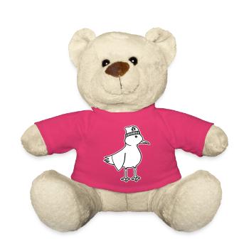 Seagull Anarchy – Vilain Maritime Hipster Art côtier - Nounours - rose - Devant