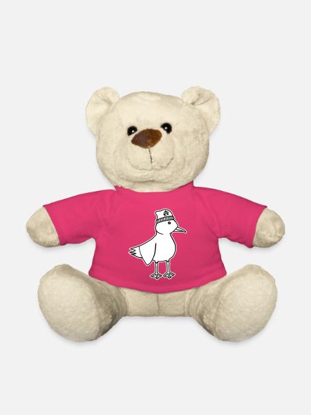 Möwe Anarchie – Freche maritim Hipster Küstenkunst - Teddy - Pink