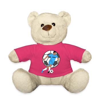 Blauer Teamkicker mit Ball - Teddy - Pink - Vorne