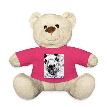 ALPAGA, je fais mes valises, je n’emballe pas ça, jeux de mots - Nounours - rose - Devant