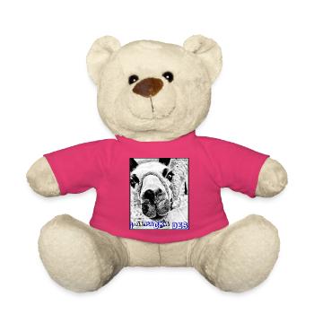 ALPAKA-i pack des-ich packe das, Wortwitz, Dialekt - Teddy - Pink - Vorne