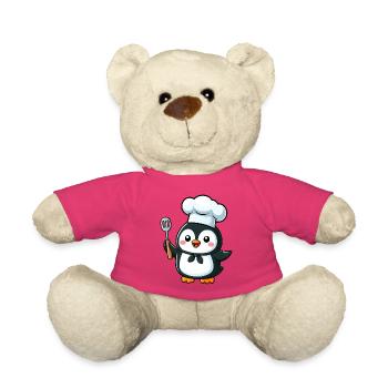 Mignon pingouin Chef bande dessinée conception de bande dessinée - Nounours - rose - Devant
