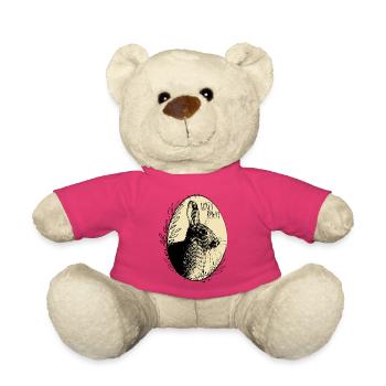 Honey Bunny - Illustration de lapin vintage - Nounours - rose - Devant