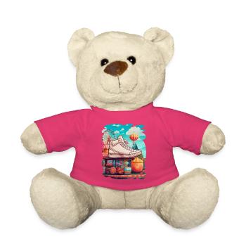 Bunte Kreation Jahrmarkt, Spiele, Süßigkeiten - Teddy - Pink - Vorne