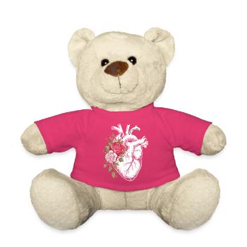 Blumenherz Anatomieillustration - Teddy - Pink - Vorne