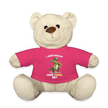 J'adore le dinosaure T-Rex du maïs drôle - Nounours - rose - Devant