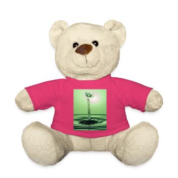 Abstrait liquide vert - Nounours - rose - Devant
