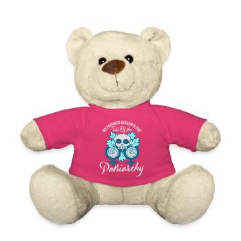 My Favorite Season Is The Fall Of The Patriarchy - Teddy Bear - pink - Front