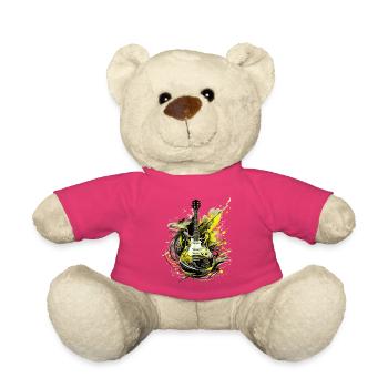 E-Gitarre Gitarre Gitarrist Musik Instrument Rock - Teddy - Pink - Vorne