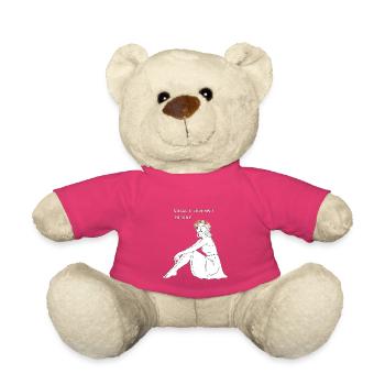 Grace Doesn't Hurry – Line Art Summer Motif - Teddy Bear - pink - Front